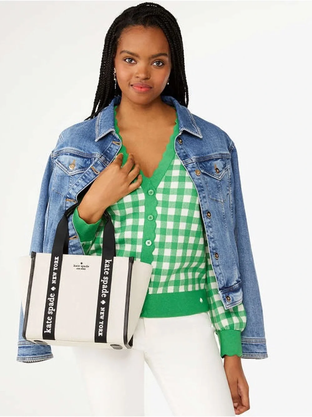 Kate Spade New York Kip Canvas Small Tote Crossbody Bag
